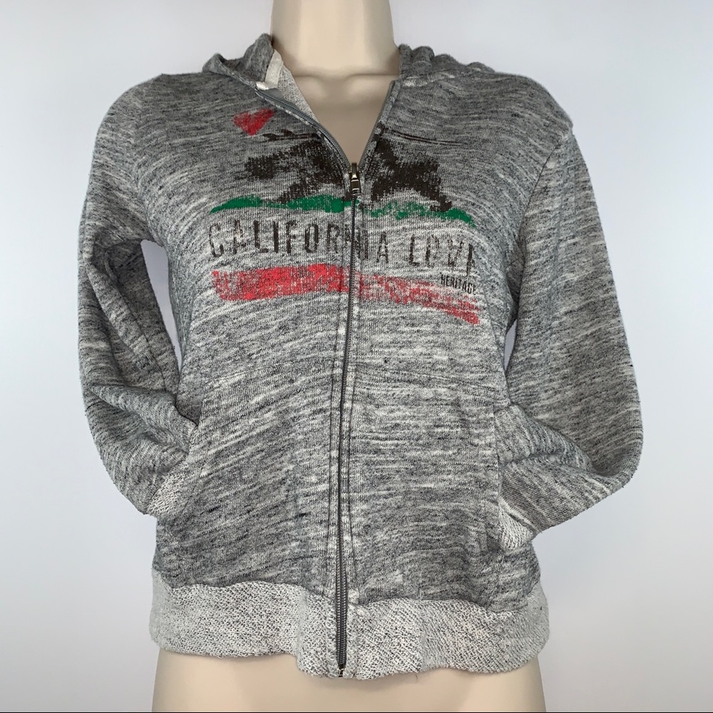 California Bear Classic Beach Wear Zipper Hoodie